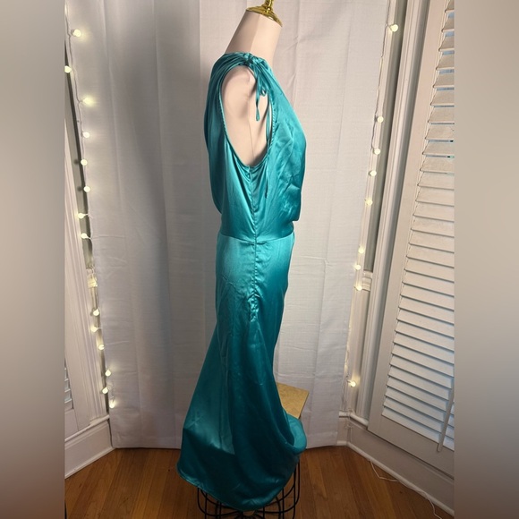 Prettygarden Green Asymmetrical Ruched One-Shoulder Cocktail Gown - Picture 3 of 9